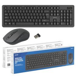 Savio KB-03 clavier Souris incluse maison/bureau USB QWERTY Anglais américain Noir