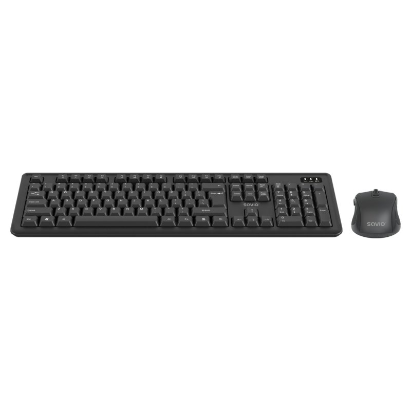 Savio KB-03 clavier Souris incluse maison/bureau USB QWERTY Anglais américain Noir