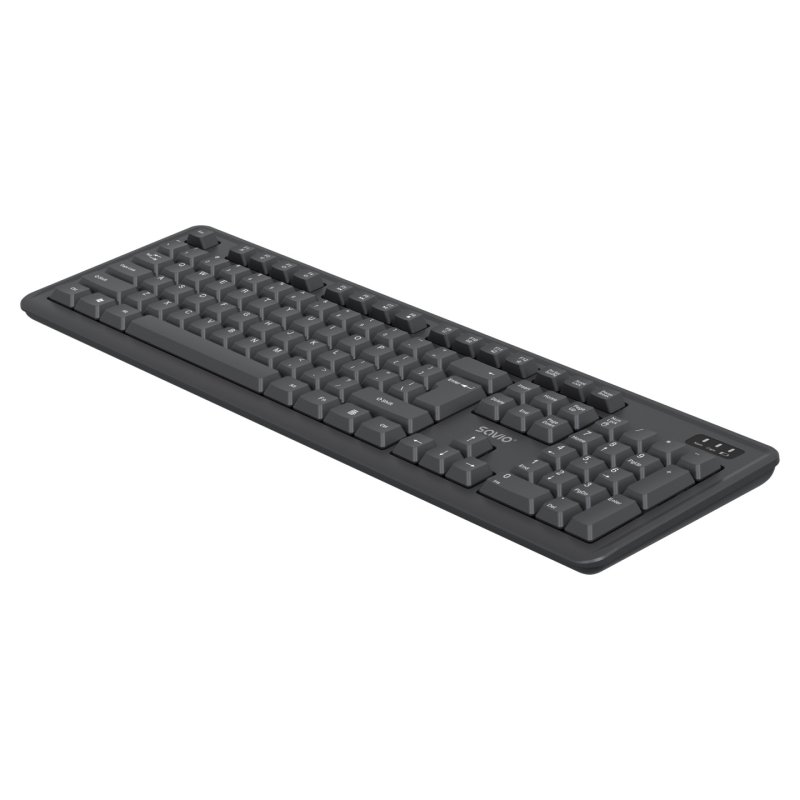 Savio KB-03 clavier Souris incluse maison/bureau USB QWERTY Anglais américain Noir
