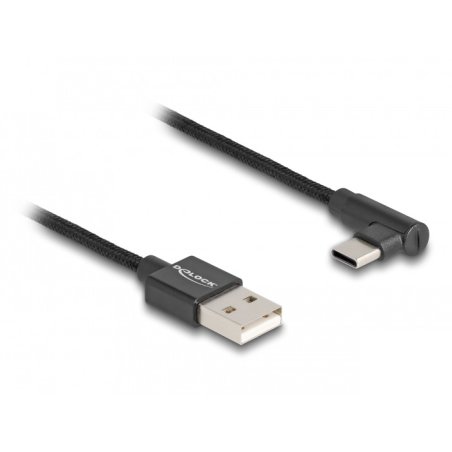 DELOCK USB 2.0 Kabel Typ-A St zu USB Type-C Stecker 0.5m