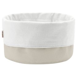 Stelton 1323 Panier à pain Ovale Coton Sable, Blanc