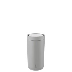 Stelton - To-Go Click Travel Mug – 20 cl – Stainless Steel – Soft Light Grey