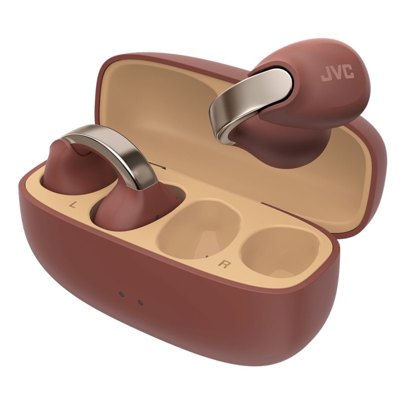 JVC HA-NP1T Casque True Wireless Stereo (TWS) Clip d'oreille Appels/Musique USB Type-C Bluetooth Marron, Argent