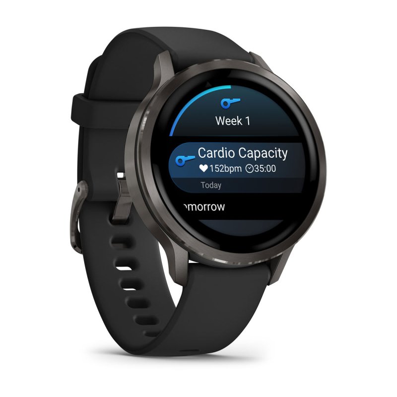 Garmin Venu 4 3,05 cm (1.2") AMOLED 41 mm Numérique 390 x 390 pixels Écran tactile Noir Wifi GPS (satellite)