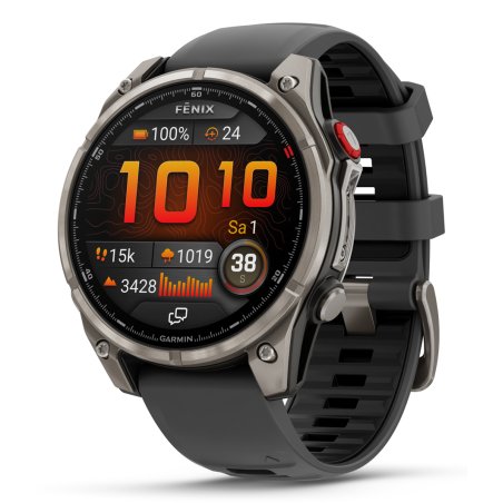 Garmin fēnix 8 Pro 3,56 cm (1.4") AMOLED 47 mm Numérique 454 x 454 pixels Écran tactile Graphite, Titane Wifi GPS