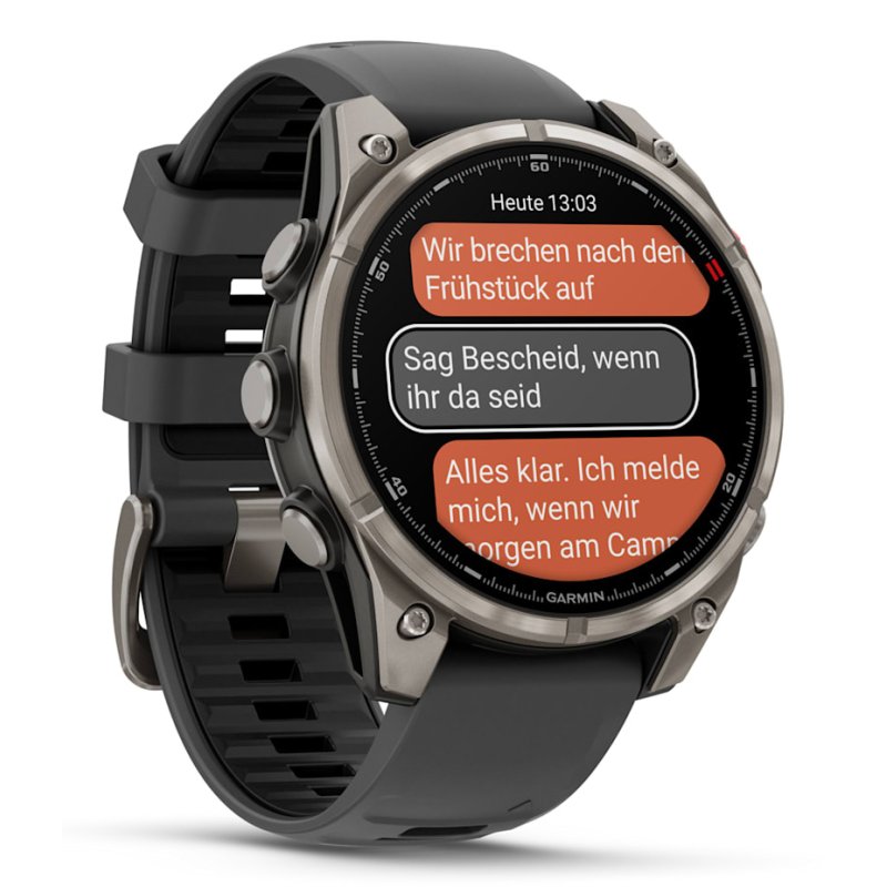 Garmin fēnix 8 Pro 3,56 cm (1.4") AMOLED 47 mm Numérique 454 x 454 pixels Écran tactile Graphite, Titane Wifi GPS