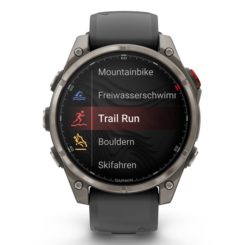 Garmin fēnix 8 Pro 3.56 cm (1.4") AMOLED 47 mm Digital 454 x 454 pixels Touchscreen Graphite, Titanium Wi-Fi GPS