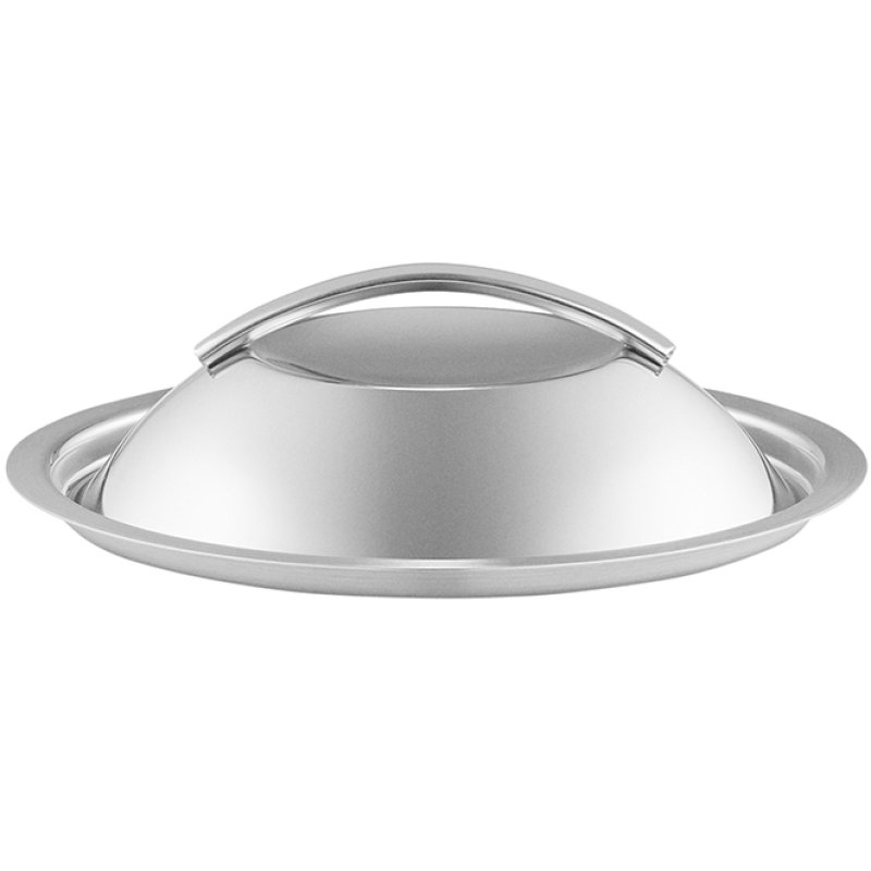 Eva Trio - Dome lid - Brushed steel - 16 cm