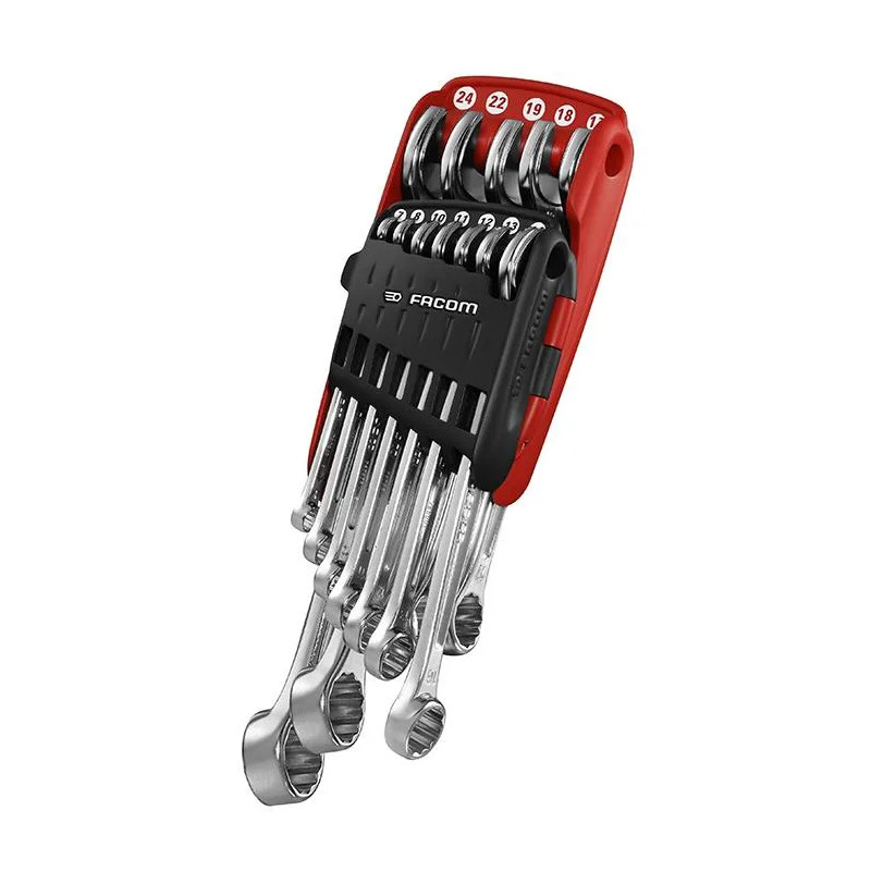 Facom Combination wrench set, 14 pieces ( 8 to 24 mm)