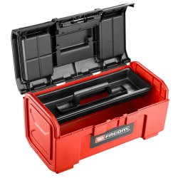Facom BP.C24NPB Tool Box – 24 Heavy-Duty Plastic Case with Auto-Locking Lid