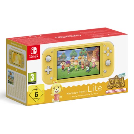  Nintendo Switch Lite - Animal Crossing New Horizons Bundle - Yellow