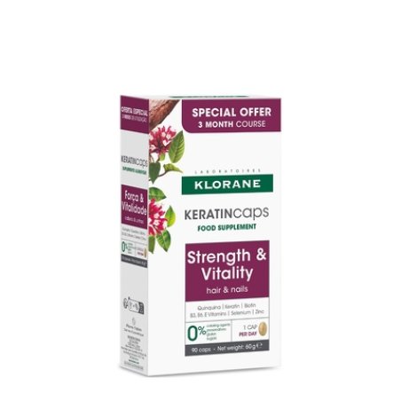 Klorane Quinina Keratin Capsules Antihair Loss 90 Capsules