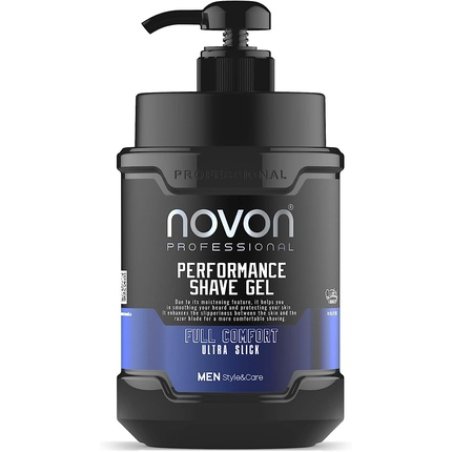 NOVON Professional Shaving Gel 1000ml Transparent Ideal for Shaving Drawings 26071 Black Estandar