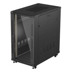 ARMARIO LANBERG RACK 19" 22U 600X1000 FLAT PACK PUERTA CRISTAL NEGRO