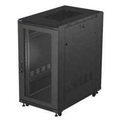 ARMARIO LANBERG RACK 19" 22U 600X1000 FLAT PACK PUERTA PERFORADA NEGRO