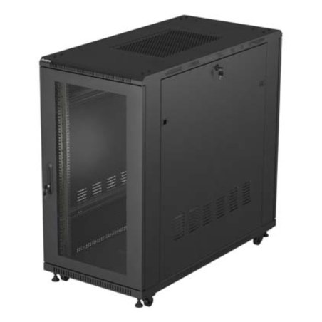 ARMARIO LANBERG RACK 19" 22U 600X1200 FLAT PACK PUERTA PERFORADA NEGRO