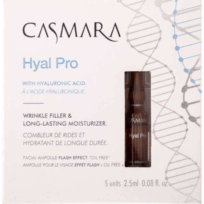Casmara Hyal Pro Long Lasting Wrinkle and Moisturizer Filler in 3ml Ampoules 5 Units - Pack of 5