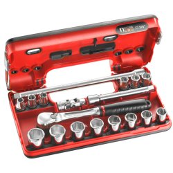 Facom SL.DBOX1PB 1/2 in. DBOX Pear-Head Ratchet Socket Set (21 pc.)