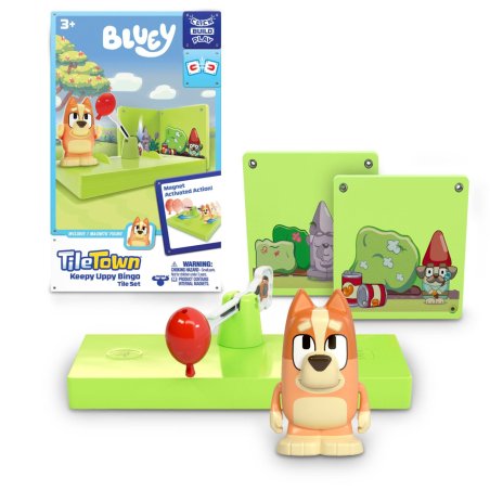 Tile Town -Bluey Magnetiske Mini Legesæt - Keepy Uppy Bingo Tile Set