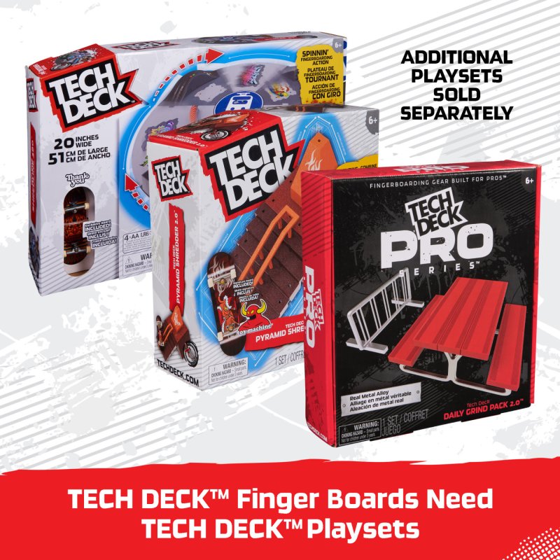 Tech Deck , Spongebob Sk8shop Fingerboard Bonus Pack, Collectible and Customizable Mini Skateboards, Kids Toys for Ages