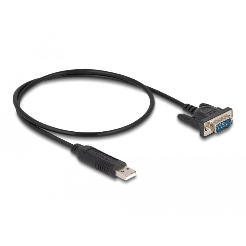 DeLOCK Adaptateur USB 2.0 à Serial RS-232 avec boitier de connecteur Serial compact 50 cm FTDI