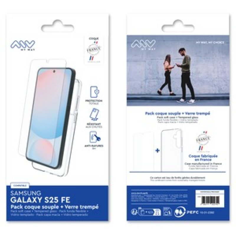 PACK COQUE SOUPLE VERRE TREMPE SAMSUNG GALAXY S25 FE