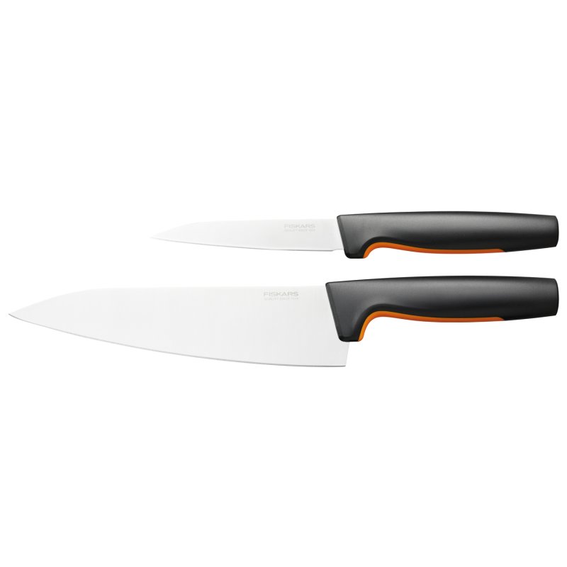 Fiskars - FunctionalForm Knife Set of 2 Pieces - Large Cook’s Knife and Paring Knife