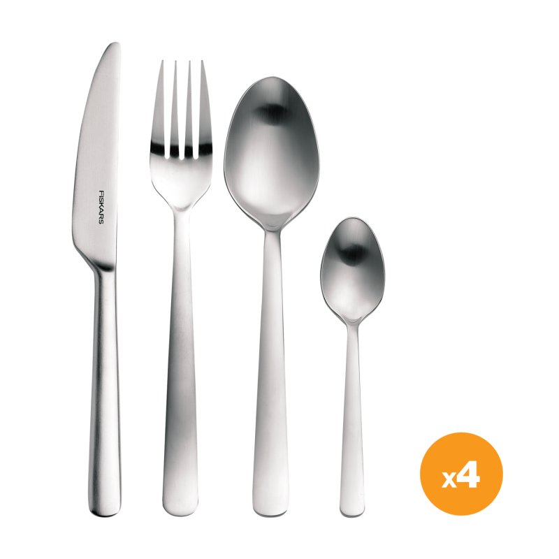 Fiskars - FunctionalForm Cutlery Gift Box - 16 Pieces - Matt Steel