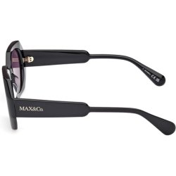 Max & Co Mo0115 01A Shiny Black Sunglasses for Women 51/22/140