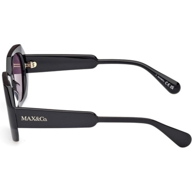 Max & Co Mo0115 01A Shiny Black Sunglasses for Women 51/22/140