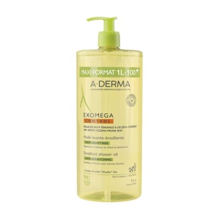 Aderma Exomega Control Emollient Shower Oil Antiitch For Atopic Skin 1000ml