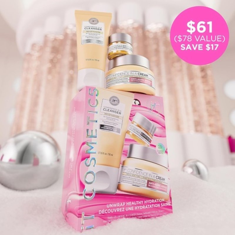 It Cosmetics Unwrap Healthy Hydration Anti-Aging Skincare Set 3pc