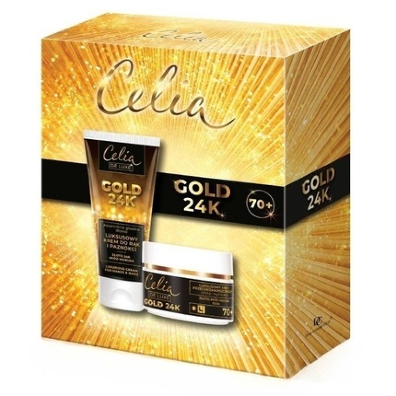 Celiaset De Luxe Gold 24k Anti-Wrinkle Cream Day And Night 50ml And Hand Cream 80ml