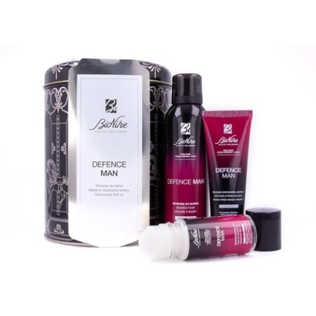 BioNike Men's Gift Set Defence Man - Anti-Irritation Shaving Foam, Soothing Aftershave Conditioner, and Dry Touch