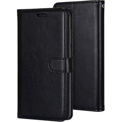 DLH ETUI FOLIO NOIR PORTE CARTES AVEC RABAT POUR SAMSUNG GALAXY A21s