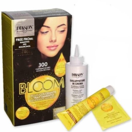 DIKSON Bloom 2in1 Hair Coloring Cream N. 300 Dark Brown