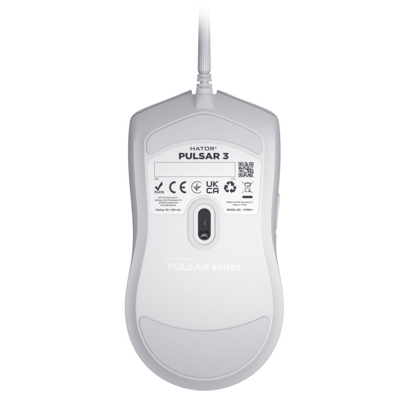 Souris filaire Gamer Hator Pulsar 3 RGB (Blanc)