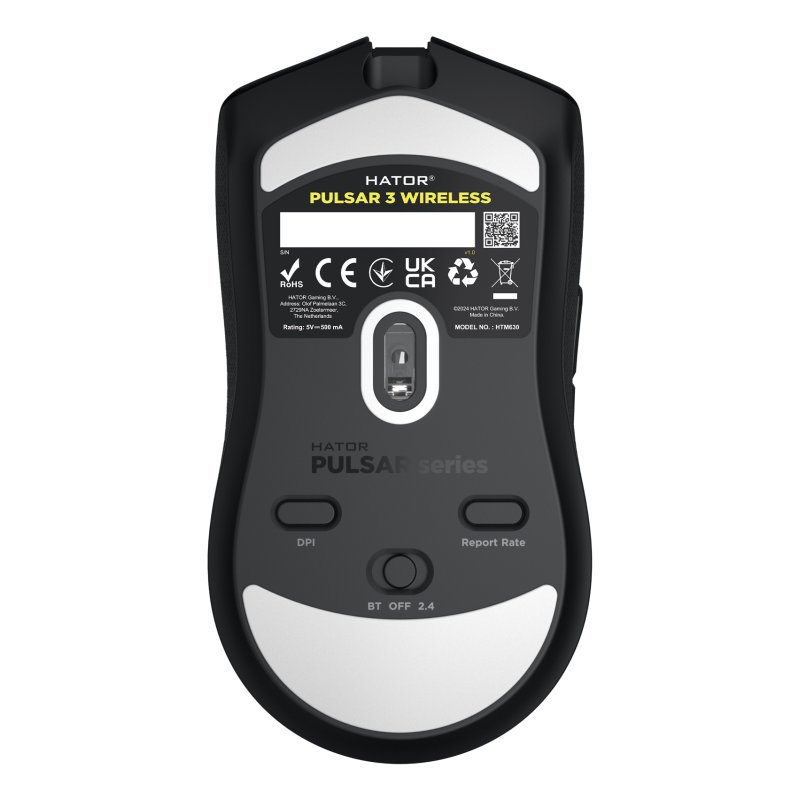 Souris sans fil Gamer Hator Pulsar 3 RGB (Noir)