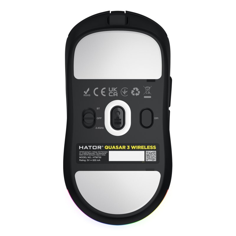 HATOR Quasar 3 Wireless mouse Gaming Ambidextrous RF Wireless Bluetooth USB Type-A Optical 12000 DPI