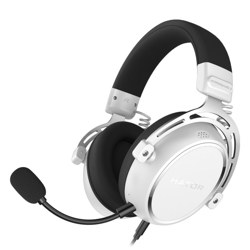 HATOR HYPERGANG 3 Hi-Res Casque Avec fil Arceau Gaming USB Type-C / USB Type-A Blanc