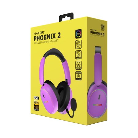 Casque Gamer sans fil Hator Phoenix 2 (Violet)