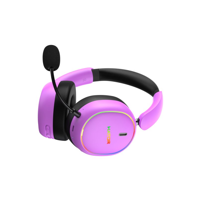 HATOR Phoenix 2 Wireless Headset Wired & Wireless Head-band Gaming USB Type-C / USB Type-A Bluetooth Violet