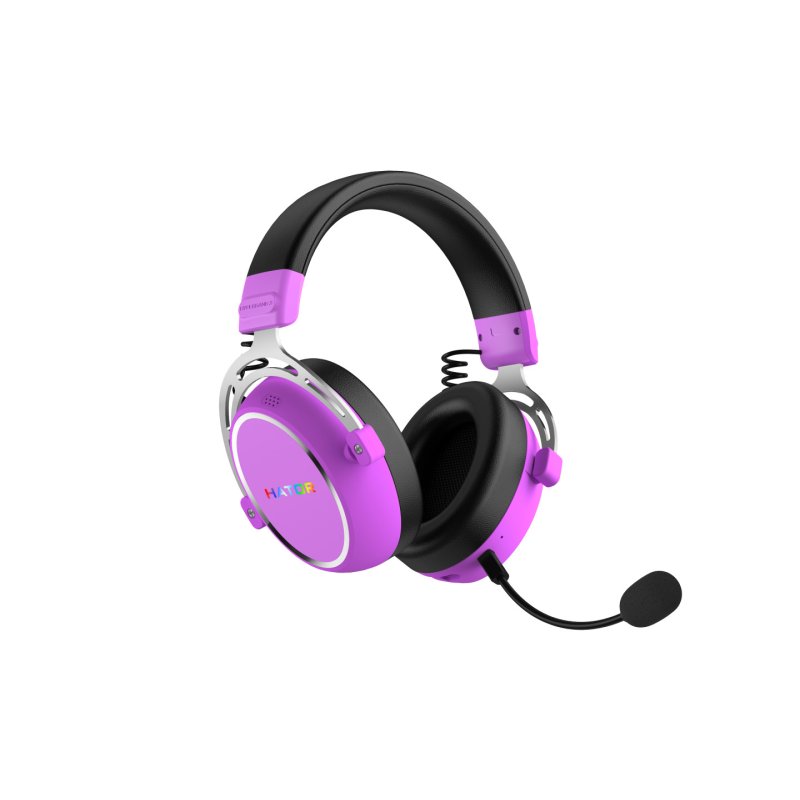 HATOR Hypergang 3 Wireless Headset Head-band Gaming USB Type-C / USB Type-A Bluetooth Violet