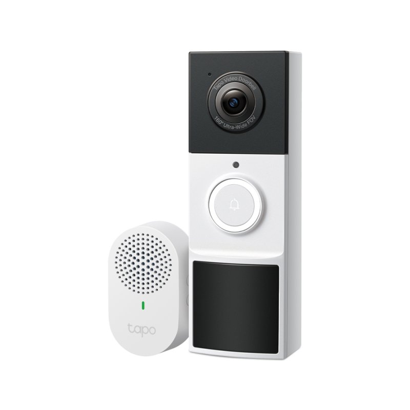 TP-Link Tapo Video Doorbell Camera Noir, Blanc