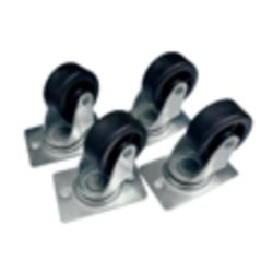 Castor Set for CEES, 2 without break and 2 with break