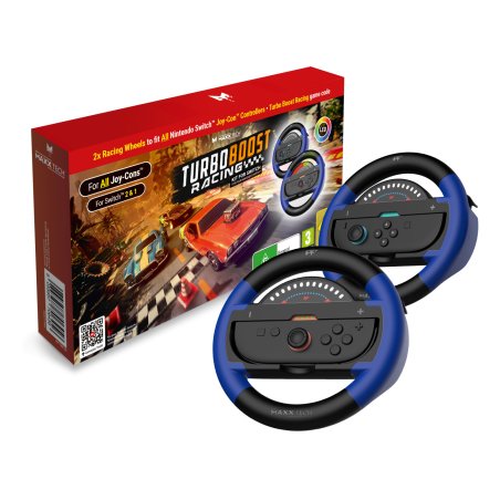 Maxx Tech Turbo Booster Racing Kit (volants jeu)v Nintendo Switch (Code de téléchargement)