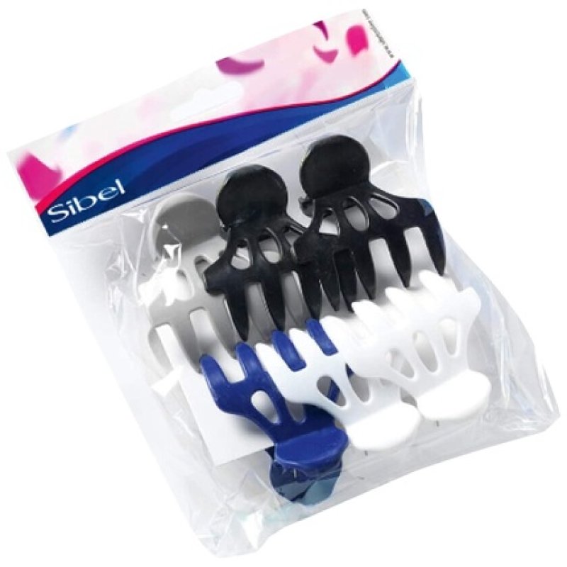 Sibel Roller Clips Black White Blue Grey
