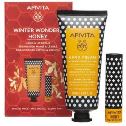 Apivita Promo Winter Wonders Honey Hand Cream Intensive Hydration With Honey Hyaluronic Acid Lipcare With Honey - 50ml