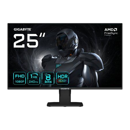 GIGABYTE GS25F2 Écran Gaming 25" FHD - 1920 x 1080, 200Hz, 1ms, 300 cd/m², Display HDR 10, HDMI 2.0, DisplayPort 1.4
