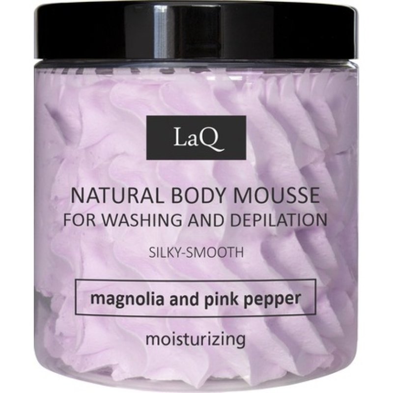 Laq Wash And Epilation Foam Natural Body Mousse With Magnolia And Pink Pepper